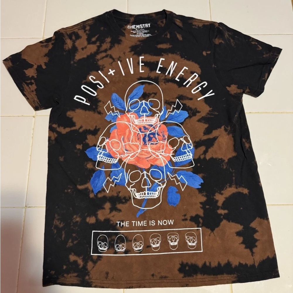 Chemistry Black and Brown Tie-Dye Tee